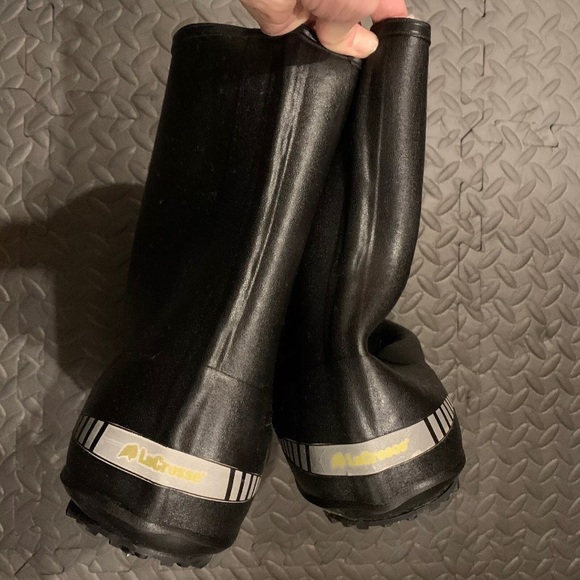 LaCrosse Mens Size 11 Work Boots Overshoe Tracktion 4 Buckle Insulated Black - Picture 7 of 13
